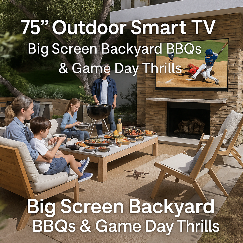 Transform Your Backyard – 75” Outdoor Smart TV for Game Day Thrills