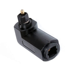 New Sale 90 Degree M/F Digital Optical Audio Cable Adapter Male to Female Right Angle 360 Rotates for Toslink Optical Cable