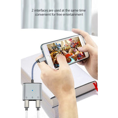 Missgoal USB C To 3.5mm Audio Adapter 3 In 1 Charging Earphone Jack Converter 60w Fast Charging Cable For Live Streaming Voice