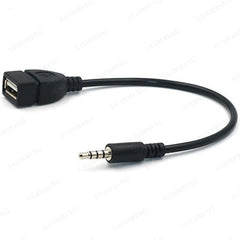 Car MP3 Player Converter 3.5 mm Male AUX Audio Jack Plug To USB Female Converter Cable Cord Adapte For Car MP3 Car Accessories