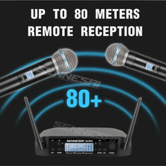 High Quality！ GLXD4 Professional Dual Wireless Microphone 600-699MHz System Stage Performances UHF Dynamic 2 Channel Handheld
