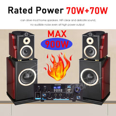 Woopker AK55 900W Home Power Amplifier 2.0 Channel Bluetooth 5.0 Hifi Digital Stereo Sound Amplifier 2.0 450W+450W Subwoofer