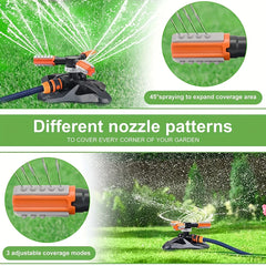 Sprinkler,Upgrade Garden Sprinkler Automatic 360 Degree Rotating Irrigation Grass Water Sprinkler System, Garden Hose Sprinkler