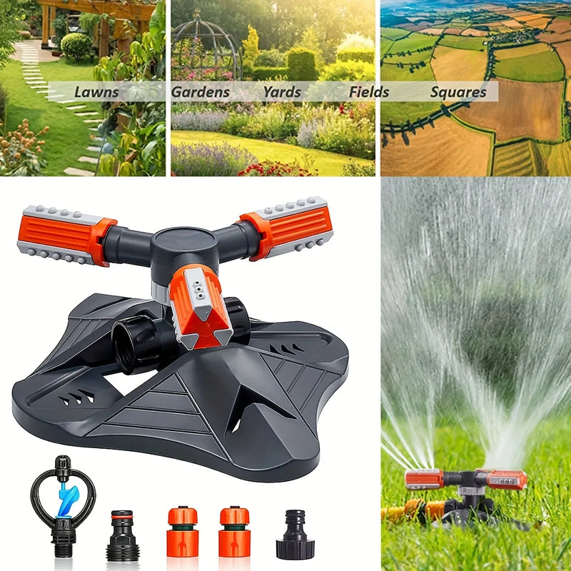 Sprinkler,Upgrade Garden Sprinkler Automatic 360 Degree Rotating Irrigation Grass Water Sprinkler System, Garden Hose Sprinkler