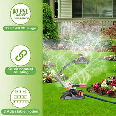 Sprinkler,Upgrade Garden Sprinkler Automatic 360 Degree Rotating Irrigation Grass Water Sprinkler System, Garden Hose Sprinkler