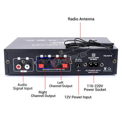 Woopker AK35 800W Home Digital Amplifiers 100-240V 12V Bass Audio Power Bluetooth AMP Hifi FM Subwoofer Speakers