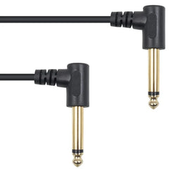 Gold plated Double Right Angle male to Male TS 6.35mm Audio Line Cable 90 Degree 6.35 Audio Cable Cord for Guitar amplifier 6.35