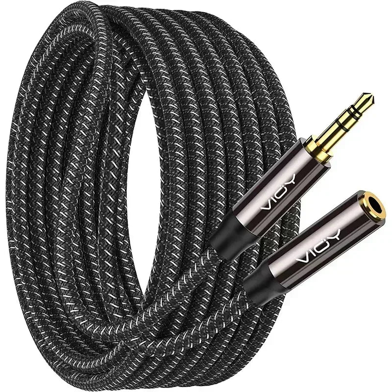 3.5mm AUX Stereo Audio Cable Male To Female Headphone Extension Cables for Earphone IPad Smartphone Tablet Media Player Etc
