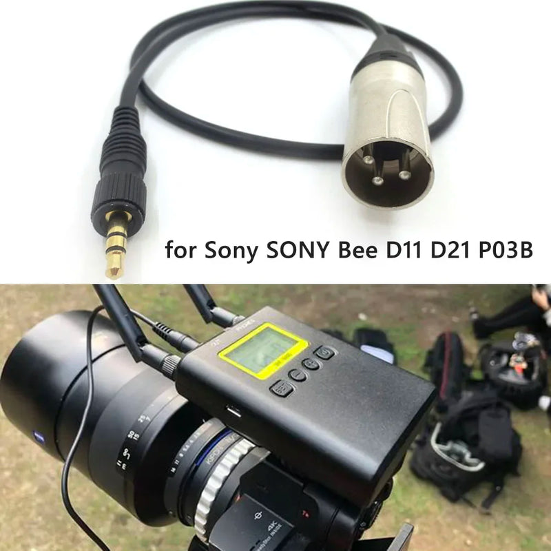 3.5mm Splitter Audio Cable 3 Pin for Sony UWP D11 D21 P03B Sound Recording Equipment Recording Wireless Microphone Accessories