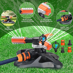 Sprinkler,Upgrade Garden Sprinkler Automatic 360 Degree Rotating Irrigation Grass Water Sprinkler System, Garden Hose Sprinkler