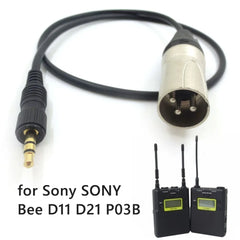 3.5mm Splitter Audio Cable 3 Pin for Sony UWP D11 D21 P03B Sound Recording Equipment Recording Wireless Microphone Accessories