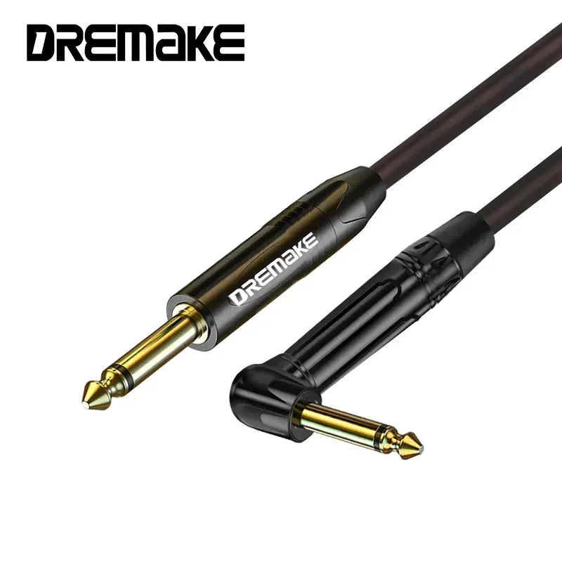 Guitar Cable 6.5 To 6.5 Male To Male Elbow Audio Cable for Electronic Organ Bass Guitar Connec Power Amplifier Sound Mixer Cords