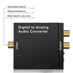 Nku DAC Digital to Analog Audio Converter Optical SPDIF Toslink Coaxial Input to L/R RCA 3.5mm Jack Headphone Amplifier Output