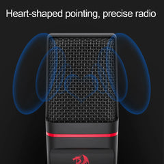 REDRAGON GM100 Seyfert Omni Condenser Microphone With Tripod Audio 3.5mm Computer Studio For PC Phone Karaoke Recording phone